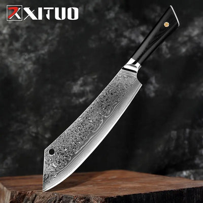 Kiritsuke gyuto kniv 24cm i 67 lags damaskstål - kokkekniven.noKiritsuke gyuto kniv 24cm i 67 lags damaskstål