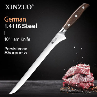 Filetering sashimi kniv i tysk 1.4116 kvalitetsstål fra Xinzuo - kokkekniven.noFiletering sashimi kniv i tysk 1.4116 kvalitetsstål fra Xinzuo