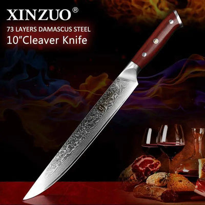 Filiteringskniv 25 cm fra kvalitetsleverandør Xinzuo i 73 lags Damaskstål - kokkekniven.no
